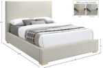 Crosby Linen Textured Fabric Upholstered Bed - Image 9