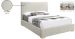 Crosby Linen Textured Fabric Upholstered Bed - Image 10