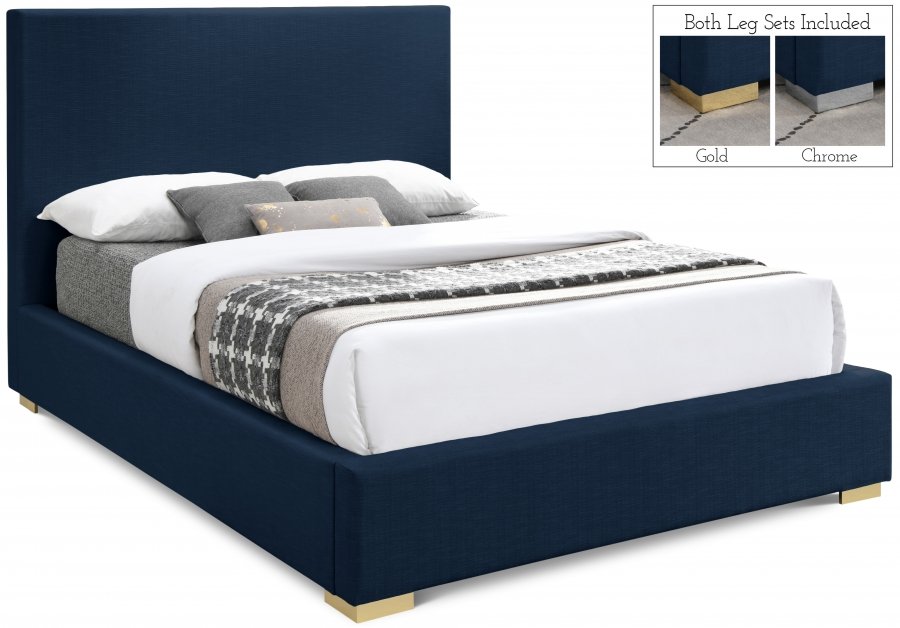18491.jpg Crosby Linen Textured Fabric Upholstered Bed - Image 1