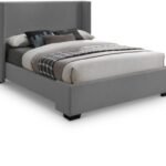 Oxford Linen Textured Fabric Upholstered Bed