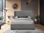 Oxford Linen Textured Fabric Upholstered Bed - Image 4
