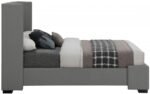 Oxford Linen Textured Fabric Upholstered Bed - Image 5