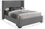 Oxford Linen Textured Fabric Upholstered Bed - Image 9
