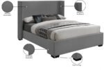 Oxford Linen Textured Fabric Upholstered Bed - Image 10