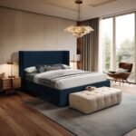 Oxford Linen Textured Fabric Upholstered Bed - Image 2