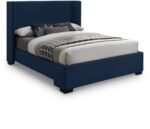 Oxford Linen Textured Fabric Upholstered Bed