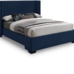 Oxford Linen Textured Fabric Upholstered Bed