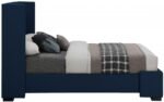 Oxford Linen Textured Fabric Upholstered Bed - Image 5
