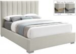 Pierce Linen Textured Fabric Upholstered Bed - Image 2