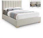 Pierce Linen Textured Fabric Upholstered Bed