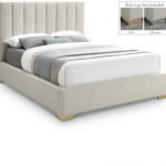 Pierce Linen Textured Fabric Upholstered Bed