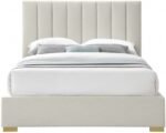 Pierce Linen Textured Fabric Upholstered Bed - Image 4