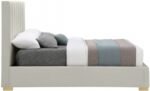 Pierce Linen Textured Fabric Upholstered Bed - Image 6