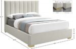 Pierce Linen Textured Fabric Upholstered Bed - Image 10