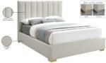 Pierce Linen Textured Fabric Upholstered Bed - Image 11