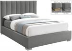 Pierce Linen Textured Fabric Upholstered Bed - Image 2