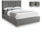 Pierce Linen Textured Fabric Upholstered Bed
