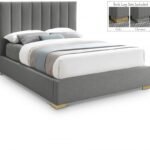 Pierce Linen Textured Fabric Upholstered Bed