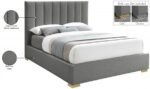 Pierce Linen Textured Fabric Upholstered Bed - Image 11