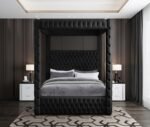 Royal Velvet Upholstered Bed - Image 4