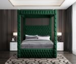 Royal Velvet Upholstered Bed - Image 4