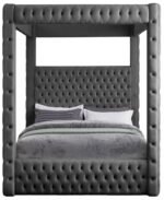 Royal Velvet Upholstered Bed - Image 3