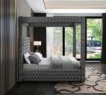 Royal Velvet Upholstered Bed - Image 5