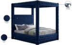 Royal Velvet Upholstered Bed - Image 8