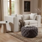 Addison Velvet Upholstered Ottoman - Image 2