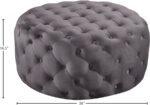 Addison Velvet Upholstered Ottoman - Image 3