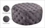Addison Velvet Upholstered Ottoman - Image 4