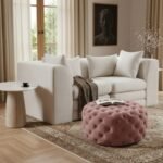 Addison Velvet Upholstered Ottoman - Image 2