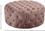 Addison Velvet Upholstered Ottoman - Image 3