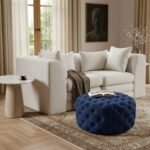 Addison Velvet Upholstered Ottoman - Image 2