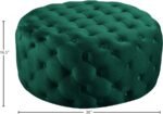 Addison Velvet Upholstered Ottoman - Image 3