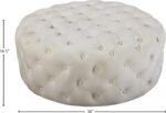 Addison Velvet Upholstered Ottoman - Image 3