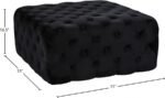 Ariel Velvet Upholstered Ottoman - Image 3