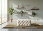 Ariel Velvet Upholstered Ottoman - Image 2