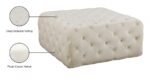 Ariel Velvet Upholstered Ottoman - Image 4