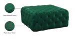 Ariel Velvet Upholstered Ottoman - Image 4