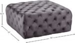 Ariel Velvet Upholstered Ottoman - Image 3