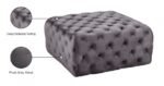 Ariel Velvet Upholstered Ottoman - Image 4