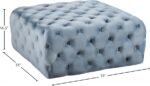 Ariel Velvet Upholstered Ottoman - Image 3