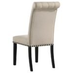 ALANA FABRIC UPHOLSTERED DINING SIDE CHAIR BEIGE (SET OF 2) - Image 7