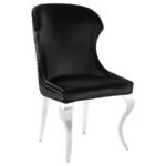 CHEYANNE UPHOLSTERED DINING SIDE CHAIR BLACK (SET OF 2) - Image 3