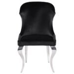 CHEYANNE UPHOLSTERED DINING SIDE CHAIR BLACK (SET OF 2) - Image 4