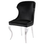 CHEYANNE UPHOLSTERED DINING SIDE CHAIR BLACK (SET OF 2) - Image 5