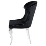 CHEYANNE UPHOLSTERED DINING SIDE CHAIR BLACK (SET OF 2) - Image 6