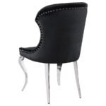 CHEYANNE UPHOLSTERED DINING SIDE CHAIR BLACK (SET OF 2) - Image 7