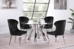 CHEYANNE UPHOLSTERED DINING SIDE CHAIR BLACK (SET OF 2) - Image 11